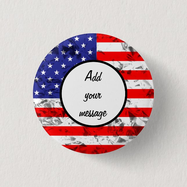 Patriotic American Flag Design 3 Cm Round Badge (Front)