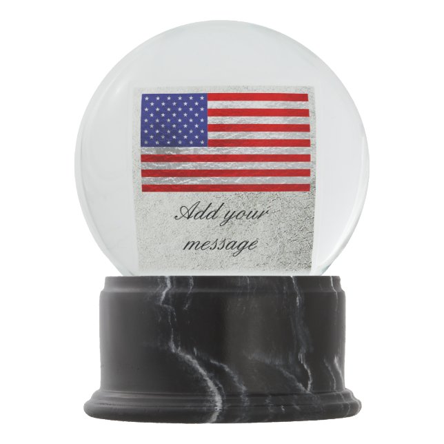 Patriotic American Flag Design Snow Globe (Front)