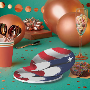 Patriotic American Flag Design Stars and Stripes  Paper Plate