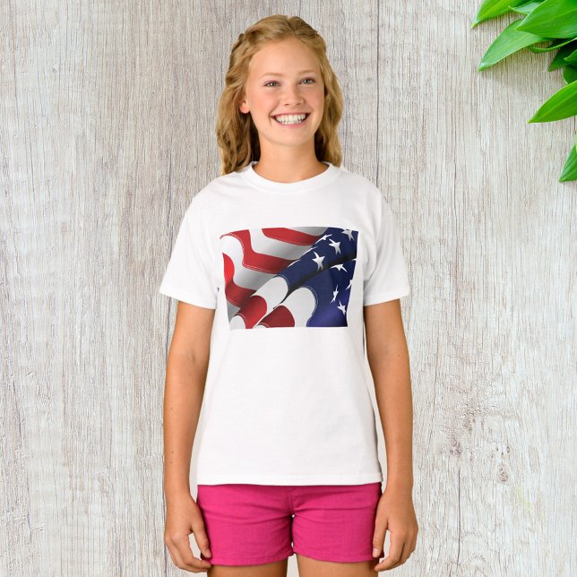 Patriotic American Flag Design Stars and Stripes  T-Shirt (Creator Uploaded)
