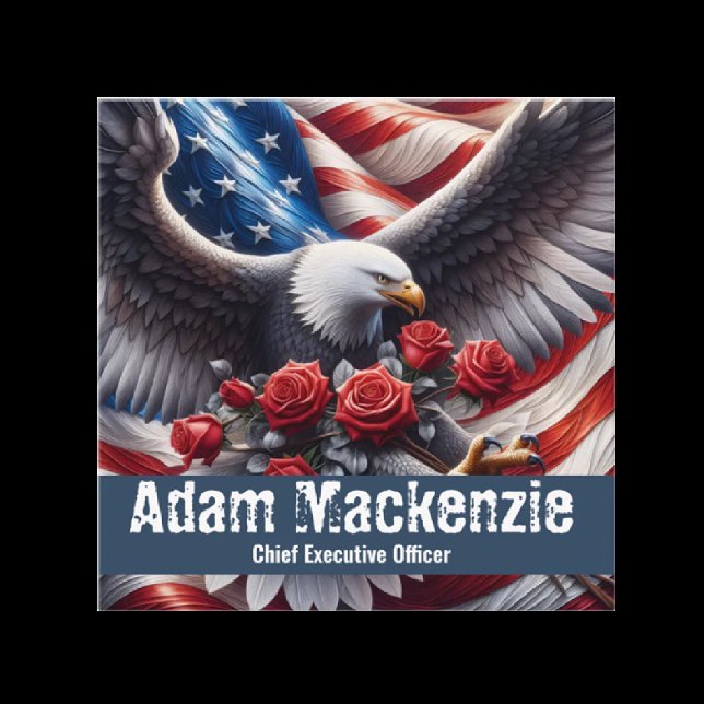 Patriotic American Flag Eagle Business Cards (Creator Uploaded)
