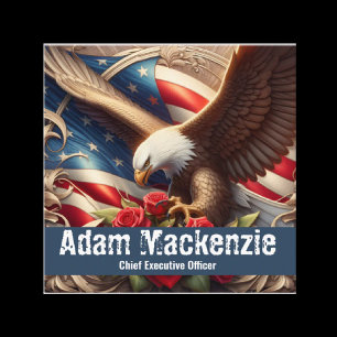 Patriotic American Flag Eagle Business Cards