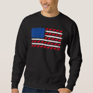 Patriotic American Flag French Bulldog Dog Sweatshirt