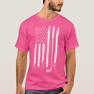 Patriotic American Flag Golf Club 4Th July Usa Gol T-Shirt