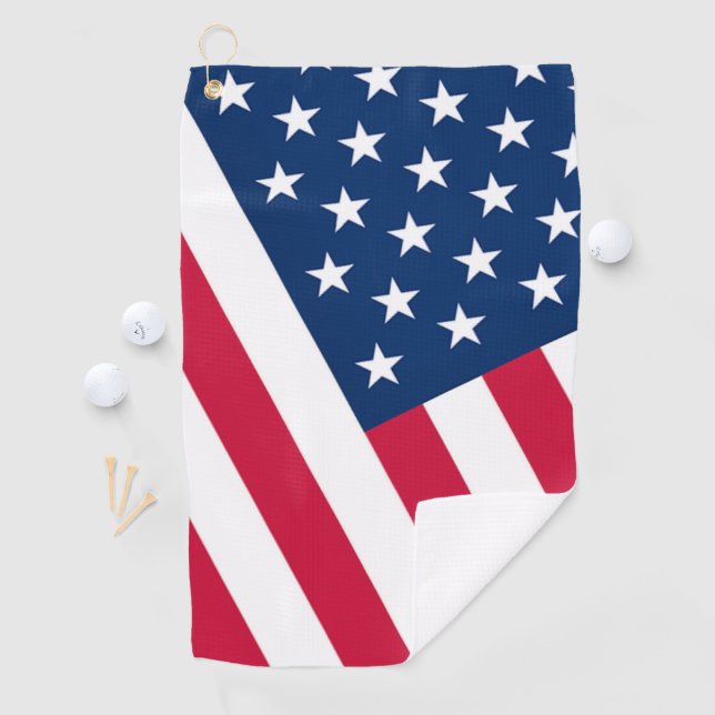 Patriotic American Flag Golf Towel (InSitu)
