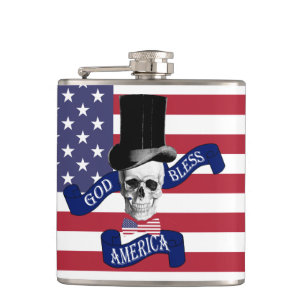 Patriotic American flag Hip Flask