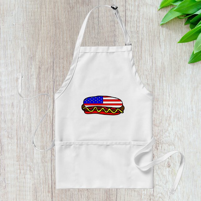 Patriotic American Flag Hot Dog  Standard Apron (Creator Uploaded)