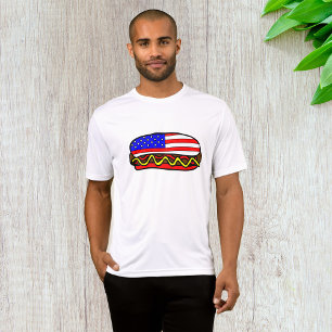 Patriotic American Flag Hot Dog T-Shirt