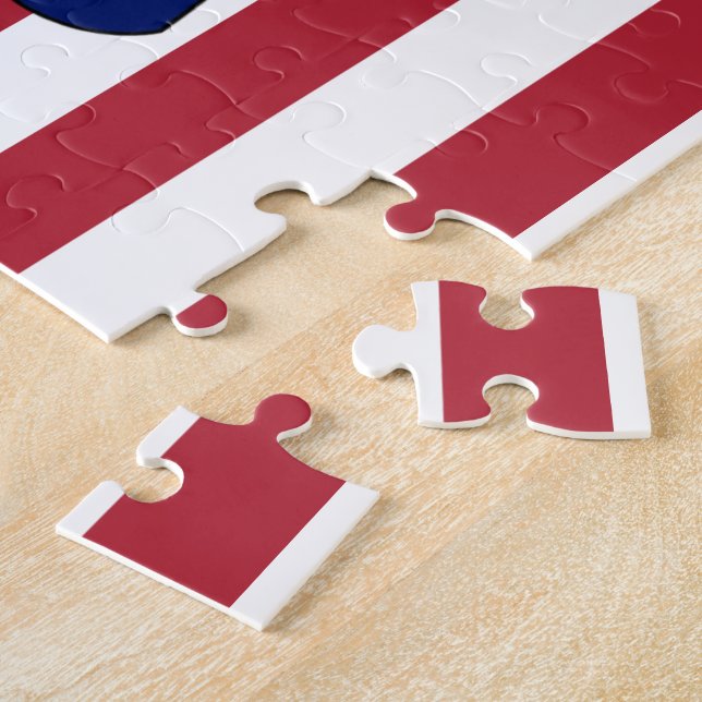 Patriotic American flag Jigsaw Puzzle (Side)