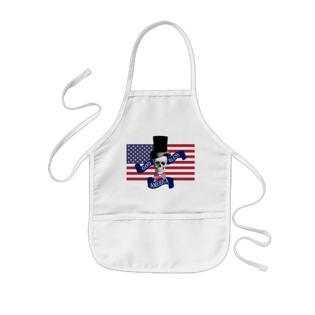 Patriotic American flag Kids Apron (Front)