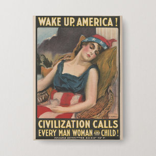 Patriotic American Flag Lady Vintage History