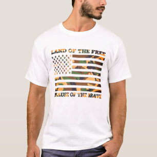 Patriotic American Flag Land Of The Free T-Shirt