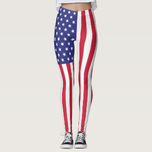 Patriotic American Flag Leggings