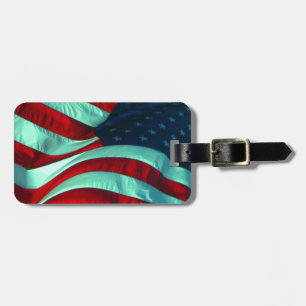 Patriotic American Flag Luggage Tag