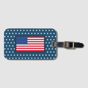 Patriotic American Flag Luggage Tag Gift