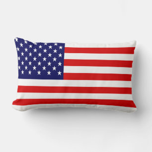 Patriotic American Flag Lumbar Cushion
