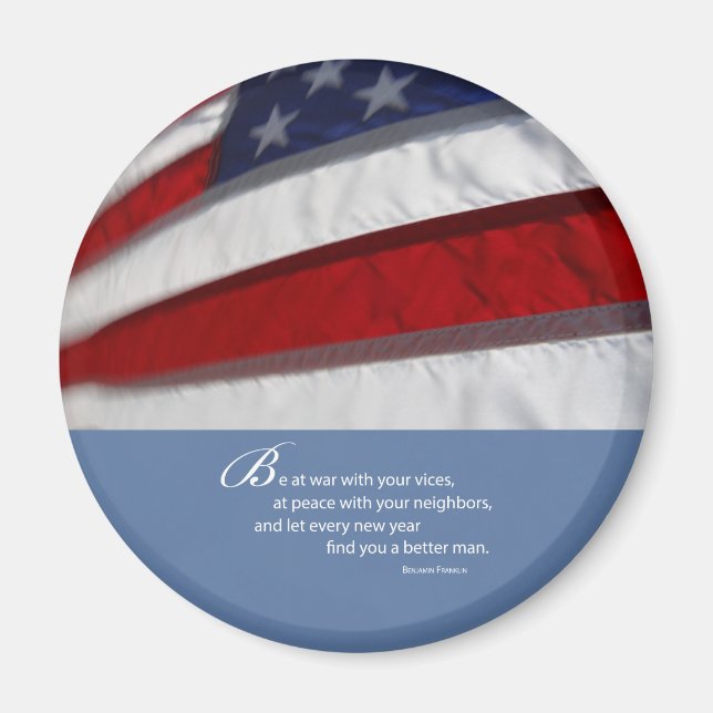 Patriotic, American Flag Magnet (Front)