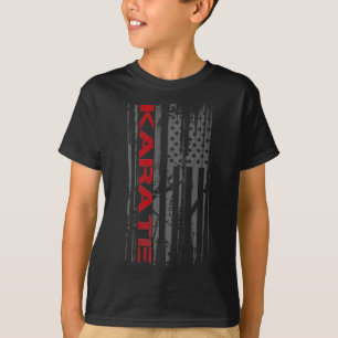 Patriotic American Flag Martial Arts Karate Women T-Shirt