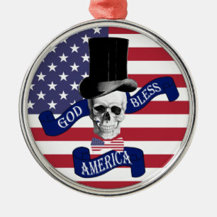 Patriotic American flag Metal Tree Decoration
