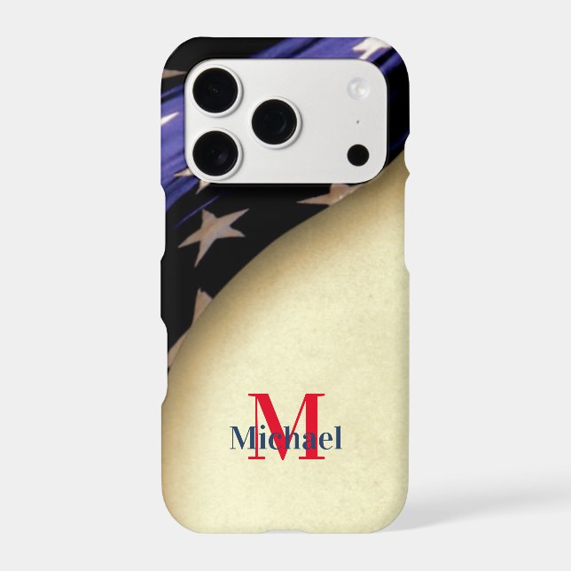 Patriotic American Flag Monogram (Back)