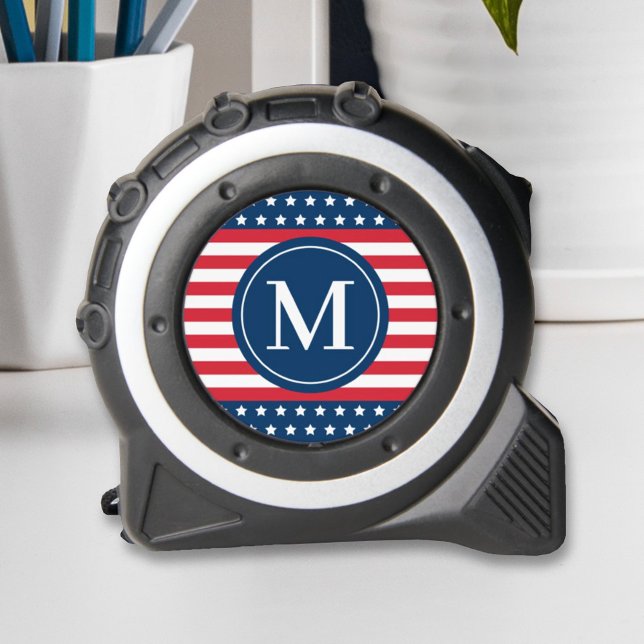 Patriotic American Flag Monogram Initial 1 (Creator Uploaded)
