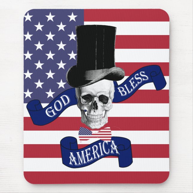 Patriotic American flag Mouse Pad (Front)