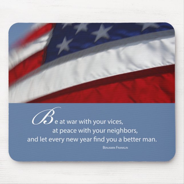 Patriotic, American Flag Mouse Pad (Front)