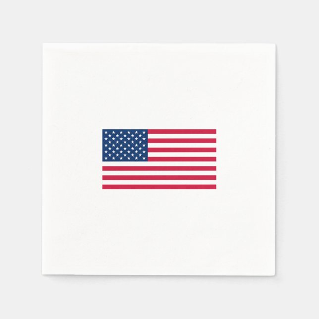 Patriotic American Flag Napkins (Front)