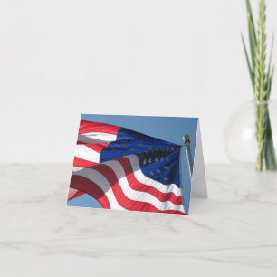 Patriotic American Flag Note Card