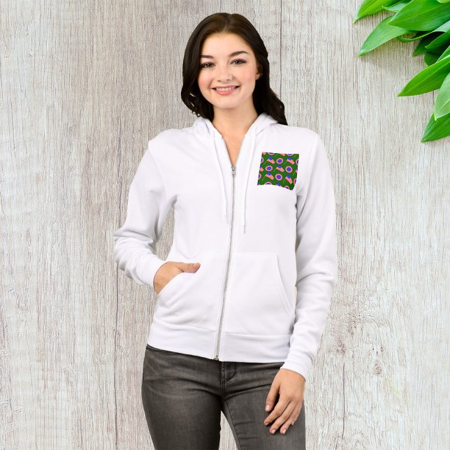 Patriotic American Flag Pattern on Green  Hoodie (Creator Uploaded)