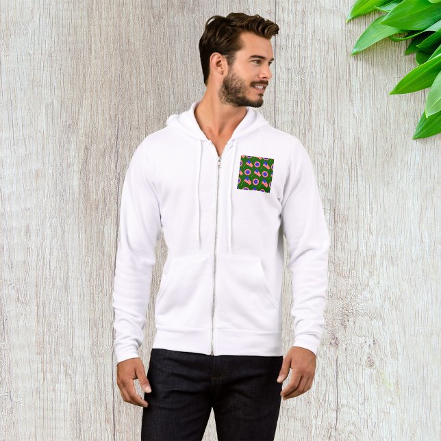 Patriotic American Flag Pattern on Green  Hoodie (Creator Uploaded)
