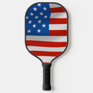 PATRIOTIC AMERICAN FLAG PICKLEBALL PADDLE