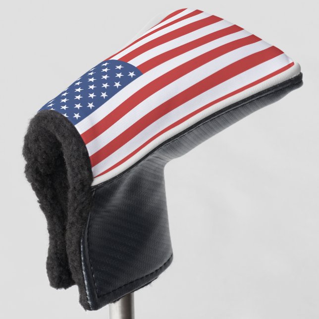 PATRIOTIC AMERICAN FLAG PUTTER GOLF HEAD COVER (3/4 Front)