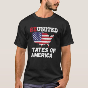 Patriotic American Flag Reunited States of America T-Shirt