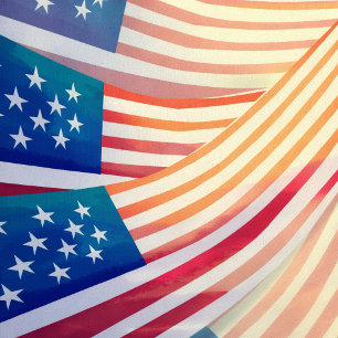 Patriotic American Flag Shower Curtain