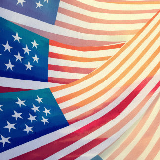 Patriotic American Flag Shower Curtain 