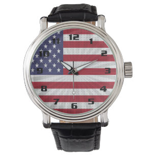 Patriotic American Flag Special design Watch