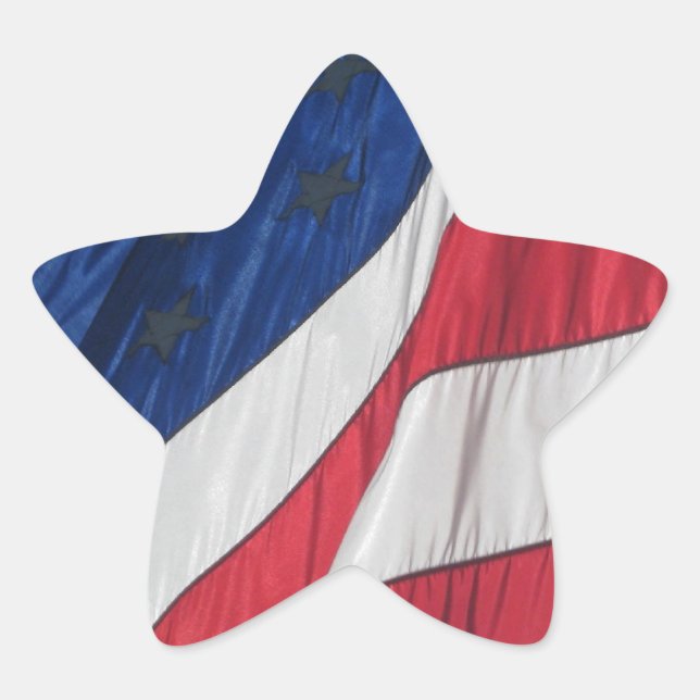 Patriotic American Flag Star Sticker (Front)