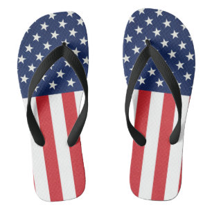 Patriotic American Flag Stars and Stripes Jandals