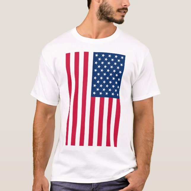 Patriotic American Flag T-Shirt (Front)