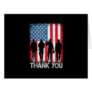 Patriotic American Flag Thank You