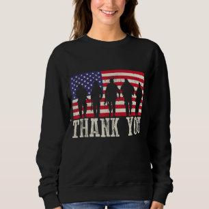 Patriotic American Flag Thank You For Men Women Ki Sweatshirt