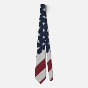 Patriotic American Flag Tie