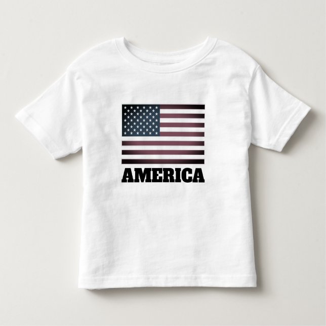 Patriotic American flag toddler t shirt (Front)