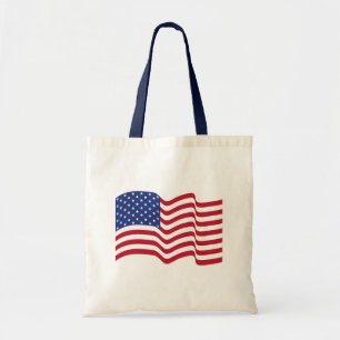 Patriotic American Flag Tote Bag