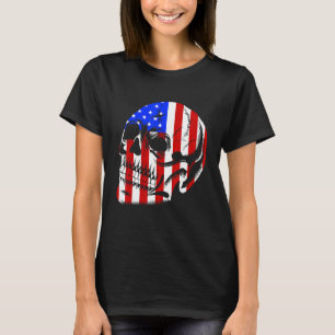 Patriotic American Flag with Skull Bundle for Men T-Shirt