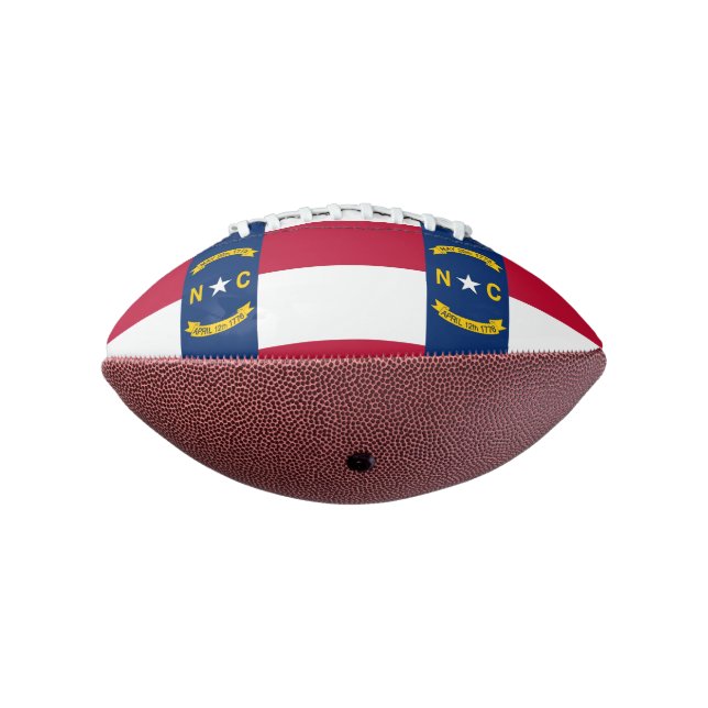 Patriotic american football  North Carolina flag (Rotated 270)