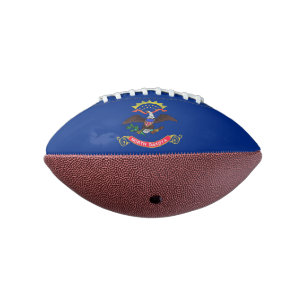 Patriotic american football  North Dakota flag