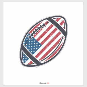 Patriotic American Football Vintage Vector Design_