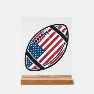 Patriotic American Football Vintage Vector Design_ Acrylic Sign